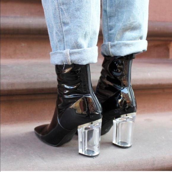 lucite boots